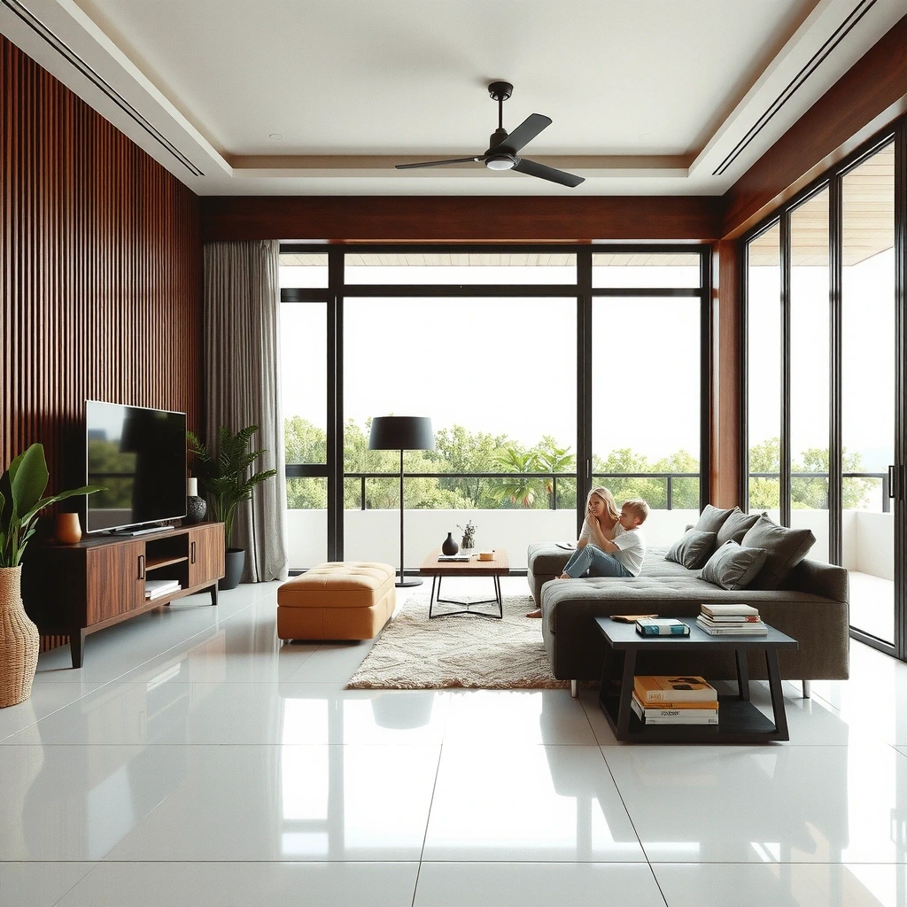 Living room deep clean